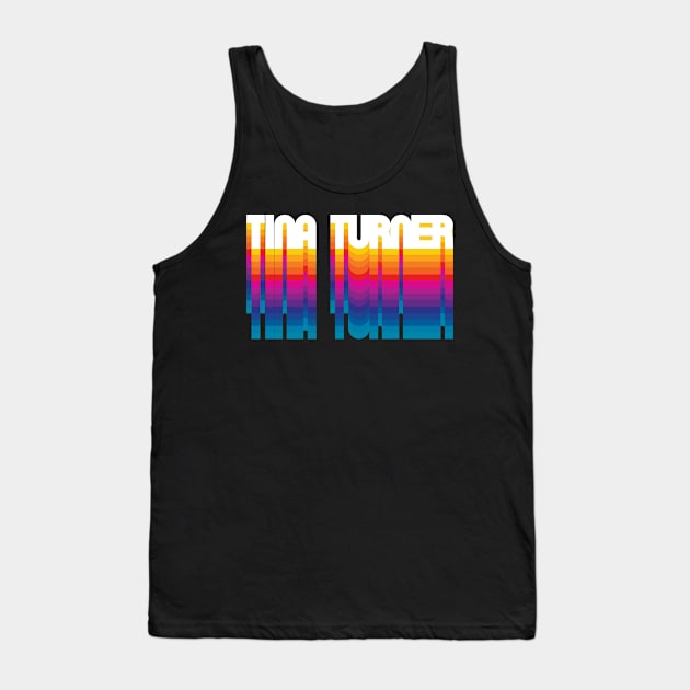 Retro Tina Proud Name Personalized Gift Rainbow Style Tank Top by Time Travel Style